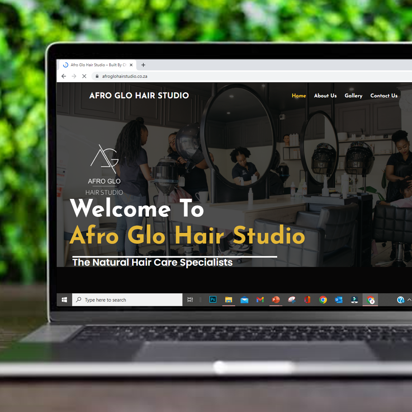 afro glo website advert web